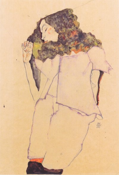 Schlafendes Mädchen von Egon Schiele